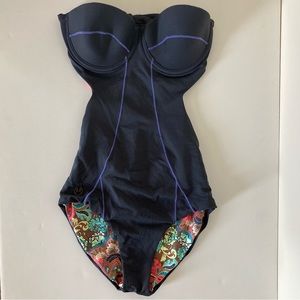 Maaji Black and Multicolor One Piece Swimsuit